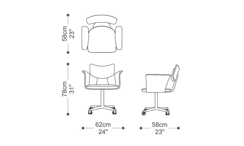 Image of the main dimensions of the product